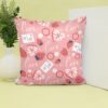 Valentine Pillow, Loving Flamingo Couple Flower Valentine’s Day 14th February Sofa Decor Flamingo Lovers