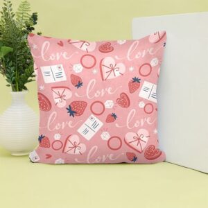 Valentine Pillow, Love Letter Wedding Ring Strawberry&hellip;