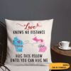 Valentine Pillow, Personalized Happy Valentine’s Day Throw Pillow Covers True Love Knows No Distance Pillowcases