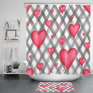 Valentine Shower Curtain, Happy Valentines Day Bathroom&hellip;