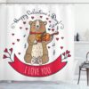 Valentine Shower Curtain, Happy Valentines Day Shower Curtain For Bathroom Valentine Heart Bath Curtains Loving Valentine Shower Curtain, Happy Valentines Day Shower Curtain For Bathroom Valentine Heart Bath Curtains Loving