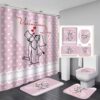 Valentine Shower Curtain, Happy Valentines Day Shower Curtains Gnome Couple Bathroom Set Valentine Gift Idea Anniversary Gift Idea