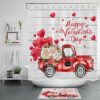 Valentine Shower Curtain, Happy Valentines Day Shower Curtains Roses Butterfly Bathroom Curtains Valentine Decor Bathroom Decoration Valentine Shower Curtain, Happy Valentines Day Shower Curtains Roses Butterfly Bathroom Curtains Valentine Decor Bathroom Decoration