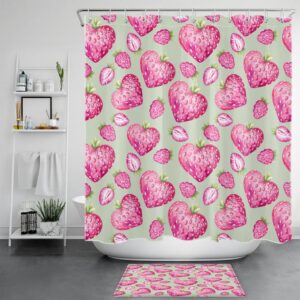 Valentine Shower Curtain, Valentine Strawberry Shower Curtains&hellip;