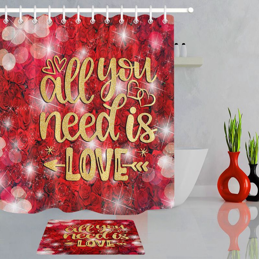 Valentine Shower Curtain, Valentines Day Rest Roses Bath Shower Curtains Romancecore Bathroom Home Decor Valentine Decor Valentine Shower Curtain, Valentines Day Rest Roses Bath Shower Curtains Romancecore Bathroom Home Decor Valentine Decor