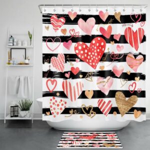 Valentine Shower Curtain, Valentines Hearts Shower Curtain&hellip;