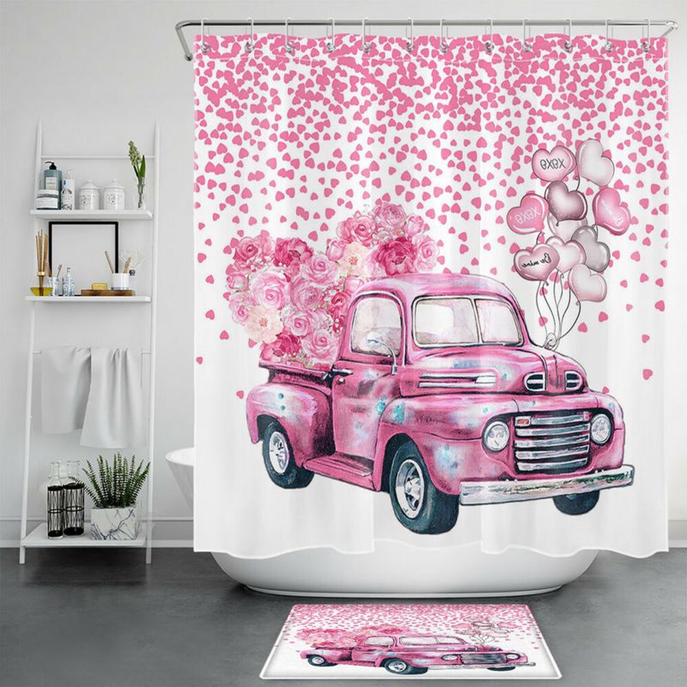 Valentine Shower Curtain, Valentines Love Shower Curtains Happy Valentines Day Bathroom Set Valentine Gift Bathroom Decor Valentine Shower Curtain, Valentines Love Shower Curtains Happy Valentines Day Bathroom Set Valentine Gift Bathroom Decor