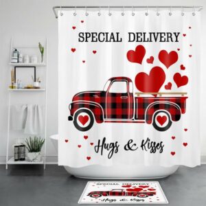 Valentine Shower Curtain, Valentines Special Delivery Shower&hellip;