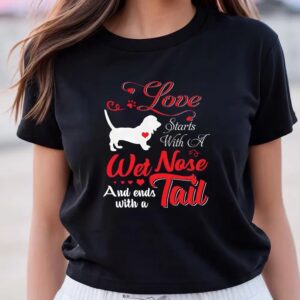 Valentine T-Shirt, Basset Hound Valentines Day T-Shirt,&hellip;