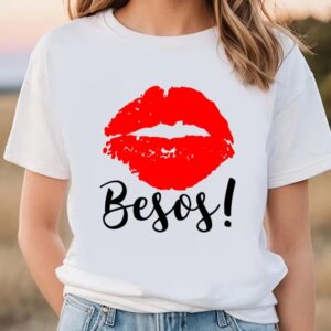 Valentine T-Shirt, Besos Kisses In Spanish Cute&hellip;
