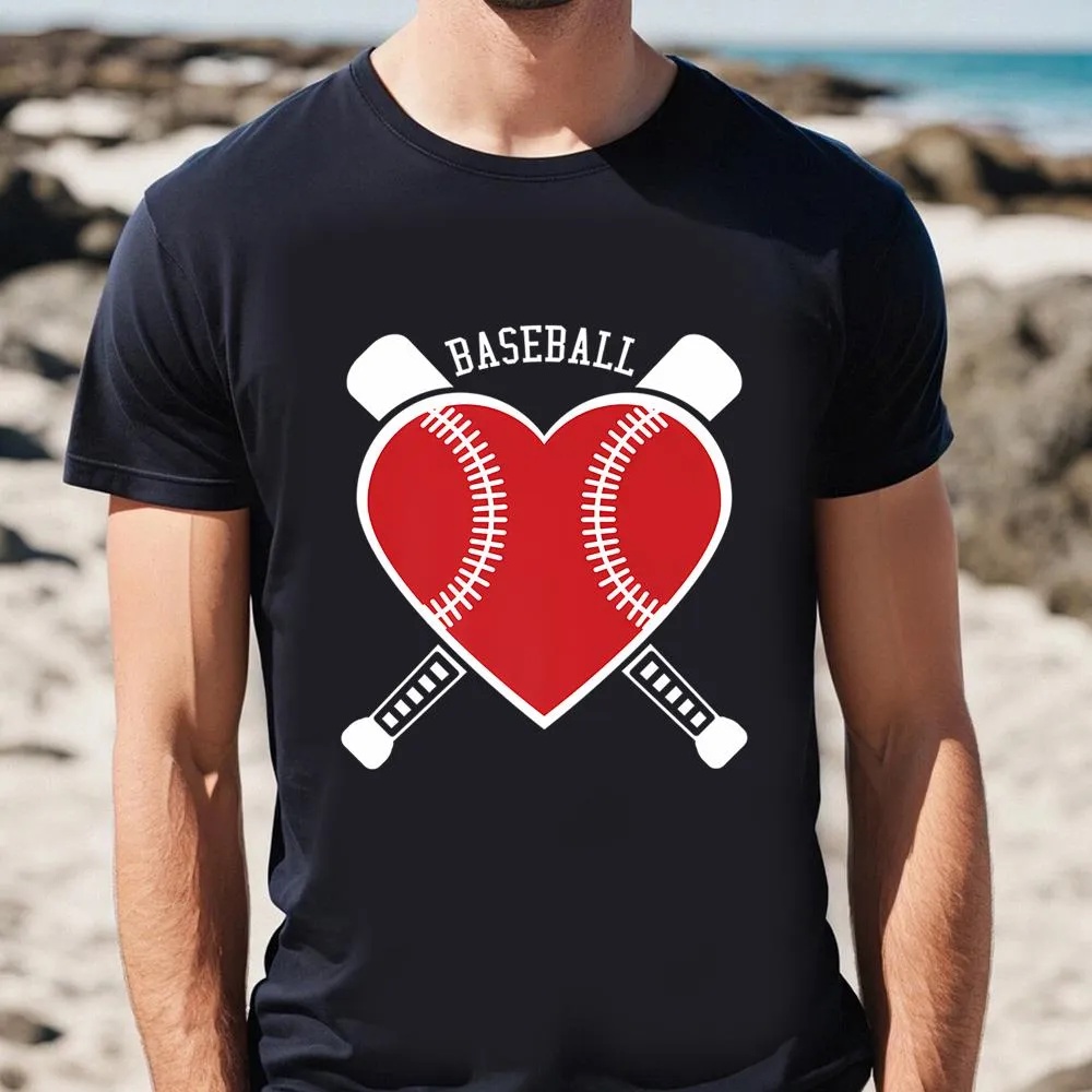 Valentine T-Shirt, Cute Baseball Heart Valentines Day T-Shirt Couples Gift, Valentine Day Shirt