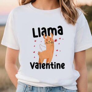 Valentine T-Shirt, Cute Llama Valentine Day Shirt,&hellip;