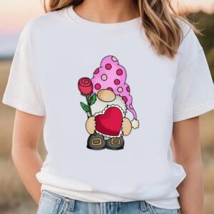 Valentine T-Shirt, Cute Love Heart Gnome Valentine&hellip;