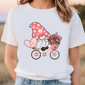 Valentine T-Shirt, Cute Sweet Pink Gnome Valentine&hellip;