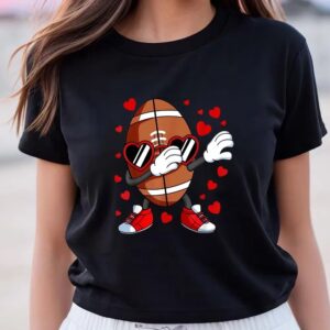 Valentine T-Shirt, Dabbing Football Heart Glasses Valentines&hellip;