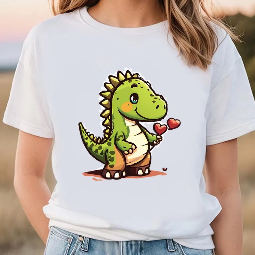 Valentine T-Shirt, Dino In Love Valentine T-Shirt, Valentine Day Shirt