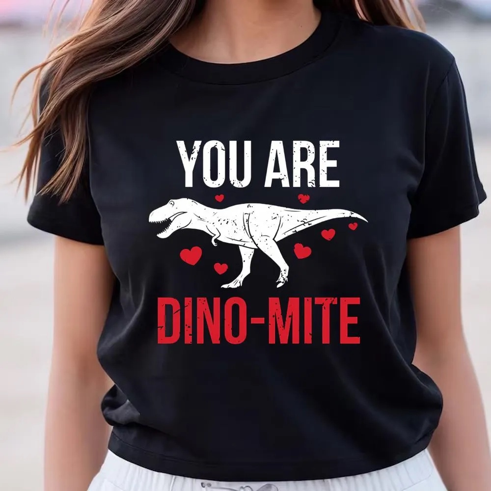 Valentine T-Shirt, Dino Mite Dinosaur Valentine Day Shirt, Valentine Day Shirt