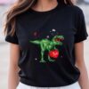 Valentine T-Shirt, Dinosaur Heart T-rex Valentines Day Lover T-Shirt, Valentine Day Shirt
