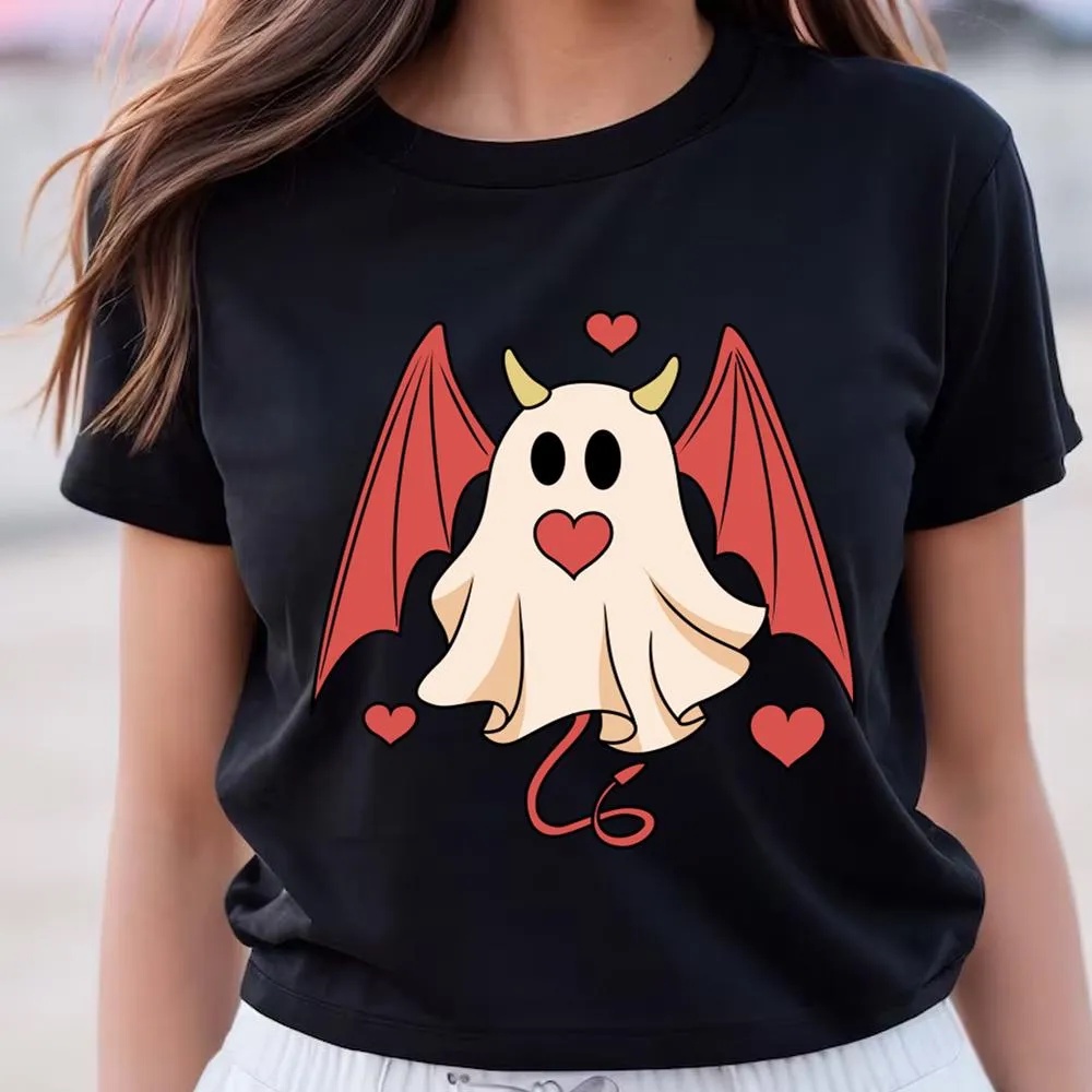 Valentine T-Shirt, Evil Ghost Retro Valentines Day T-Shirt, Valentine Day Shirt