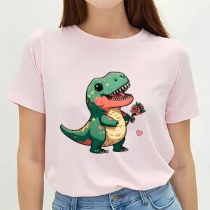 Valentine T Shirt Fatty Tiny T Rex with Roses Valentine T Shirt Valentine Day Shirt 2 sqhwxb.jpg