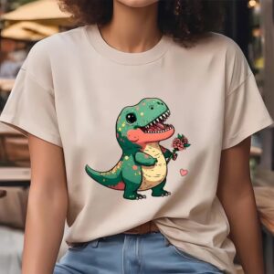 Valentine T Shirt Fatty Tiny T Rex with Roses Valentine T Shirt Valentine Day Shirt 4 fxw6tn.jpg