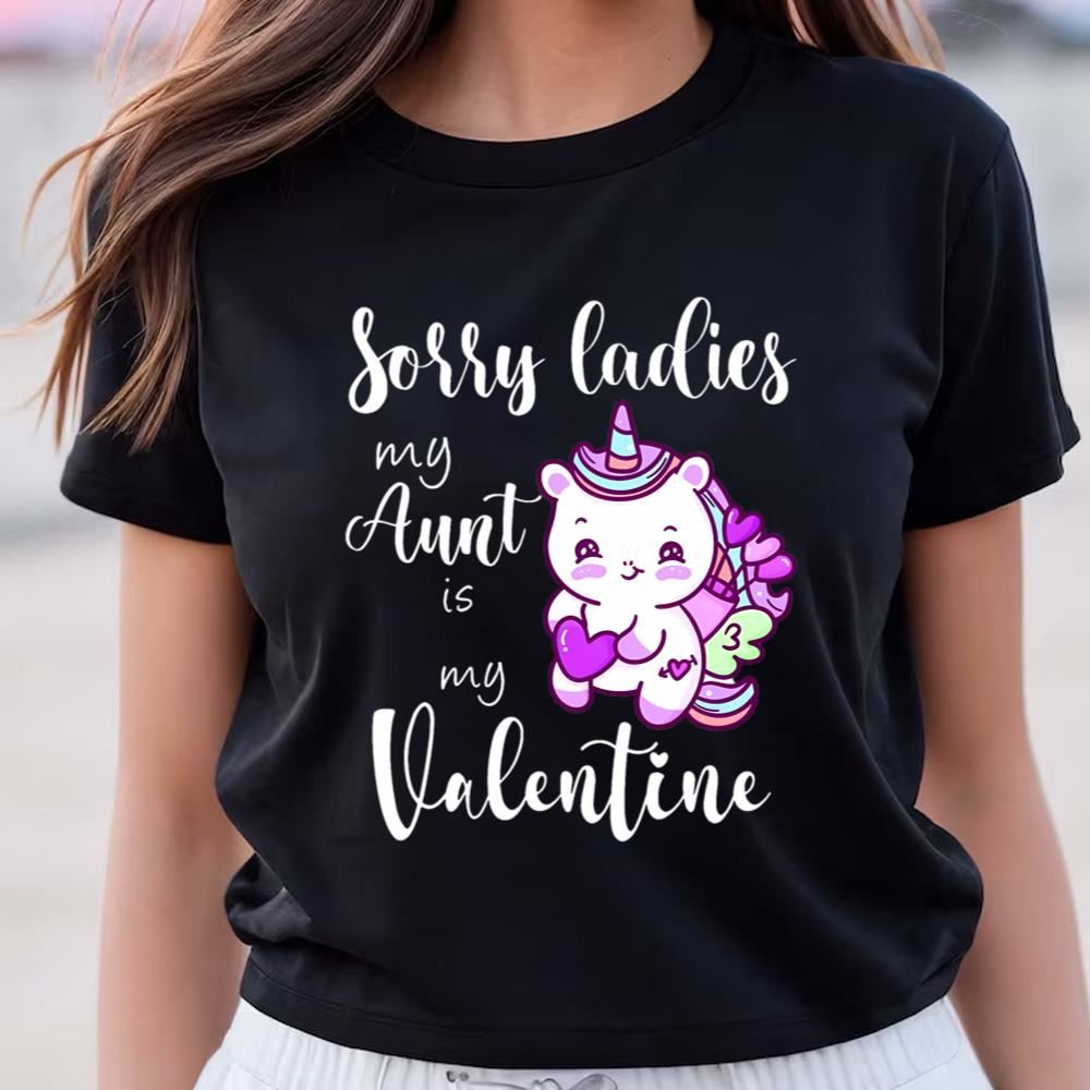 Valentine T-Shirt, Funny Aunt Quote My Aunt Is My Valentine Cool Aunt Women’s Plus Size T-Shirt, Valentine Day Shirt