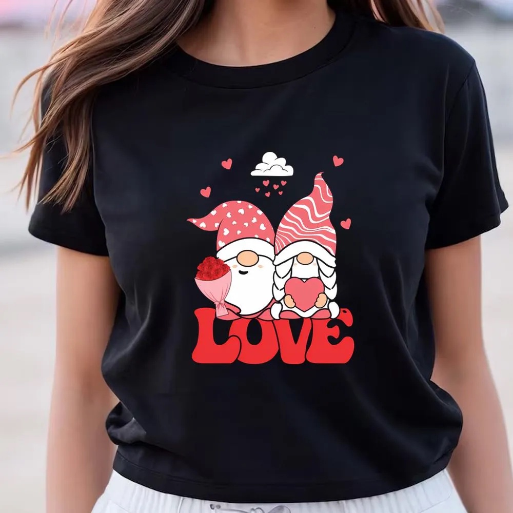 Valentine T-Shirt, Gnome Valentine T-Shirt For Couple, Valentine Day Shirt