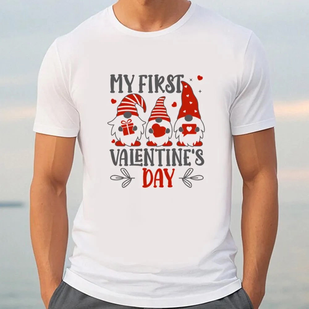 Valentine T-Shirt, Gome My First Valentine Day T-Shirt, Valentine Day Shirt