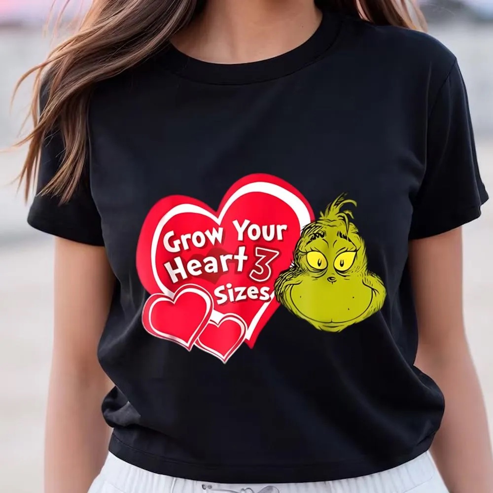 Valentine T-Shirt, Grinch Grow Your Heart Valentine T-Shirt, Valentine Day Shirt