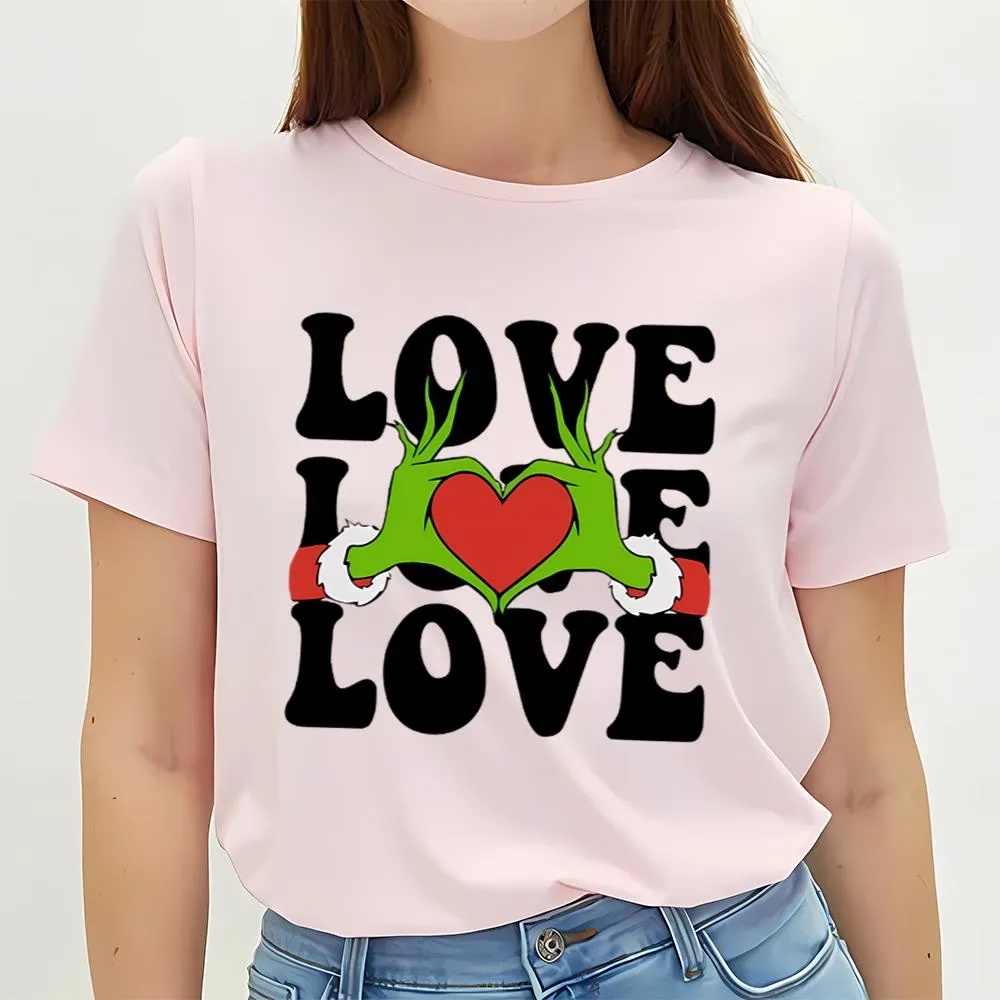 Valentine T-Shirt, Grinch Valentine Grinch Love Hand Shirt, Valentine Day Shirt
