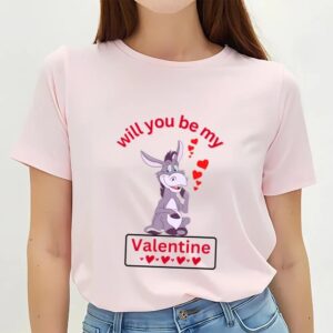Valentine T Shirt Happy Valentine Day Donkey Will You Be My Valentine T Shirt Valentine Day Shirt 2 l0krjd.jpg