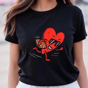 Valentine T-Shirt, Heart American Football Valentines Day&hellip;