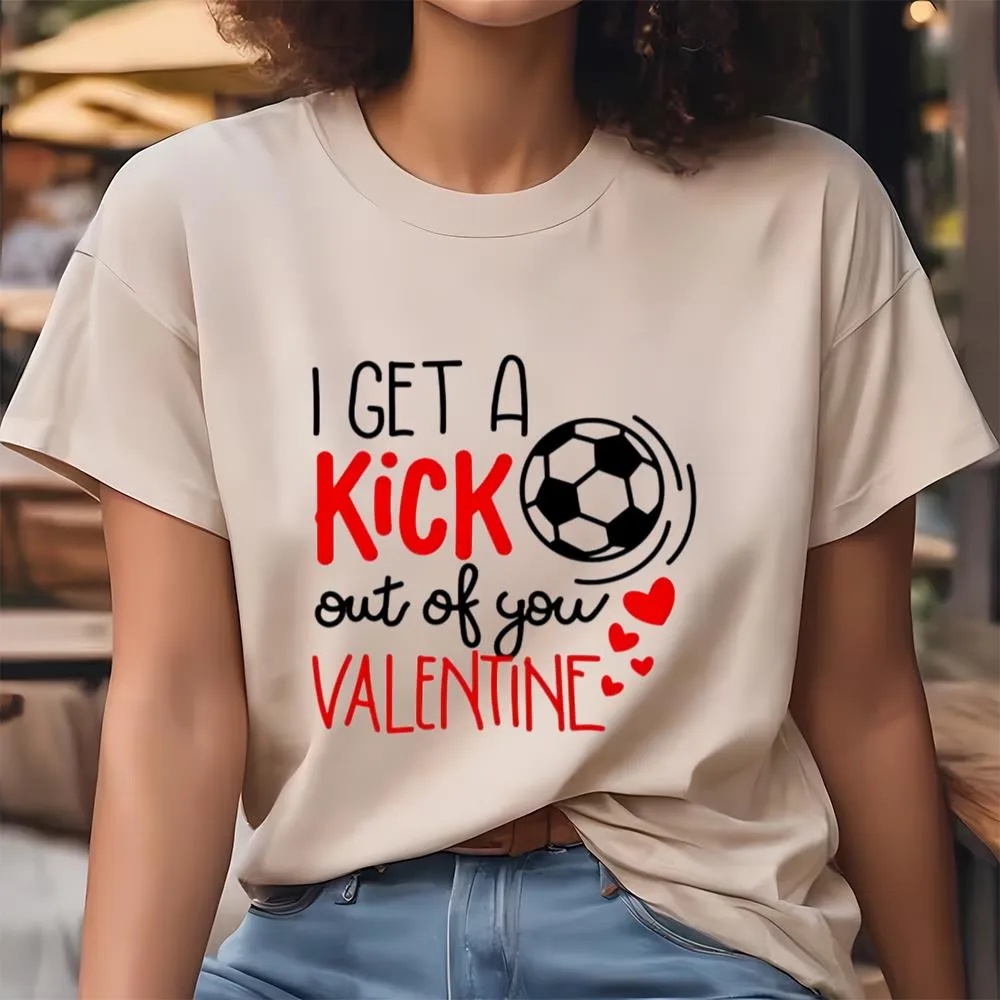 Valentine T-Shirt, I Get A Kick Out Of You Soccer Valentine Gift On Unisex Vintage Sport T-Shirt, Valentine Day Shirt