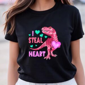 Valentine T-Shirt, I Steal Heart Dinosaur Heart&hellip;