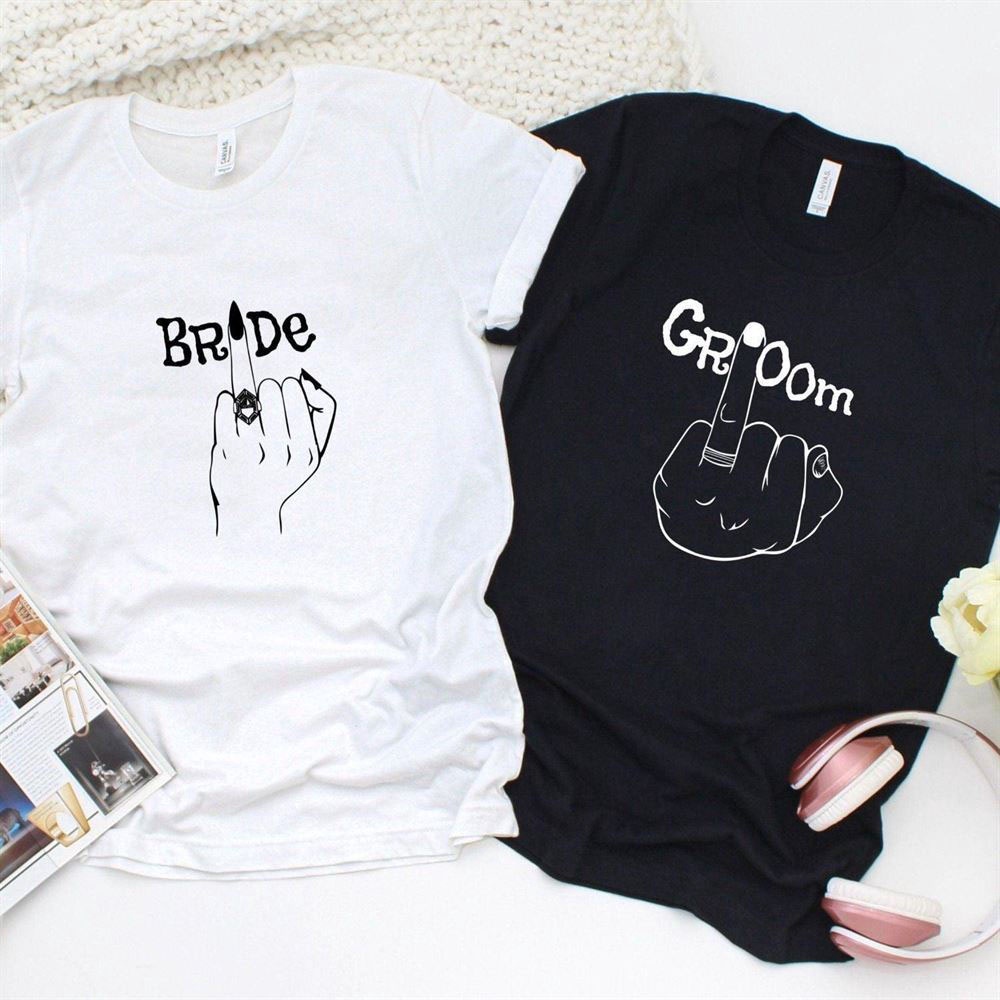 Valentine T-Shirt, Matching Outfits Set, Bride & Groom Matching Outfits Ring Finger Funny Outfit