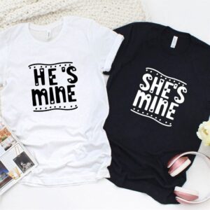 Valentine T-Shirt, Matching Outfits Set, Hes Mine&hellip;