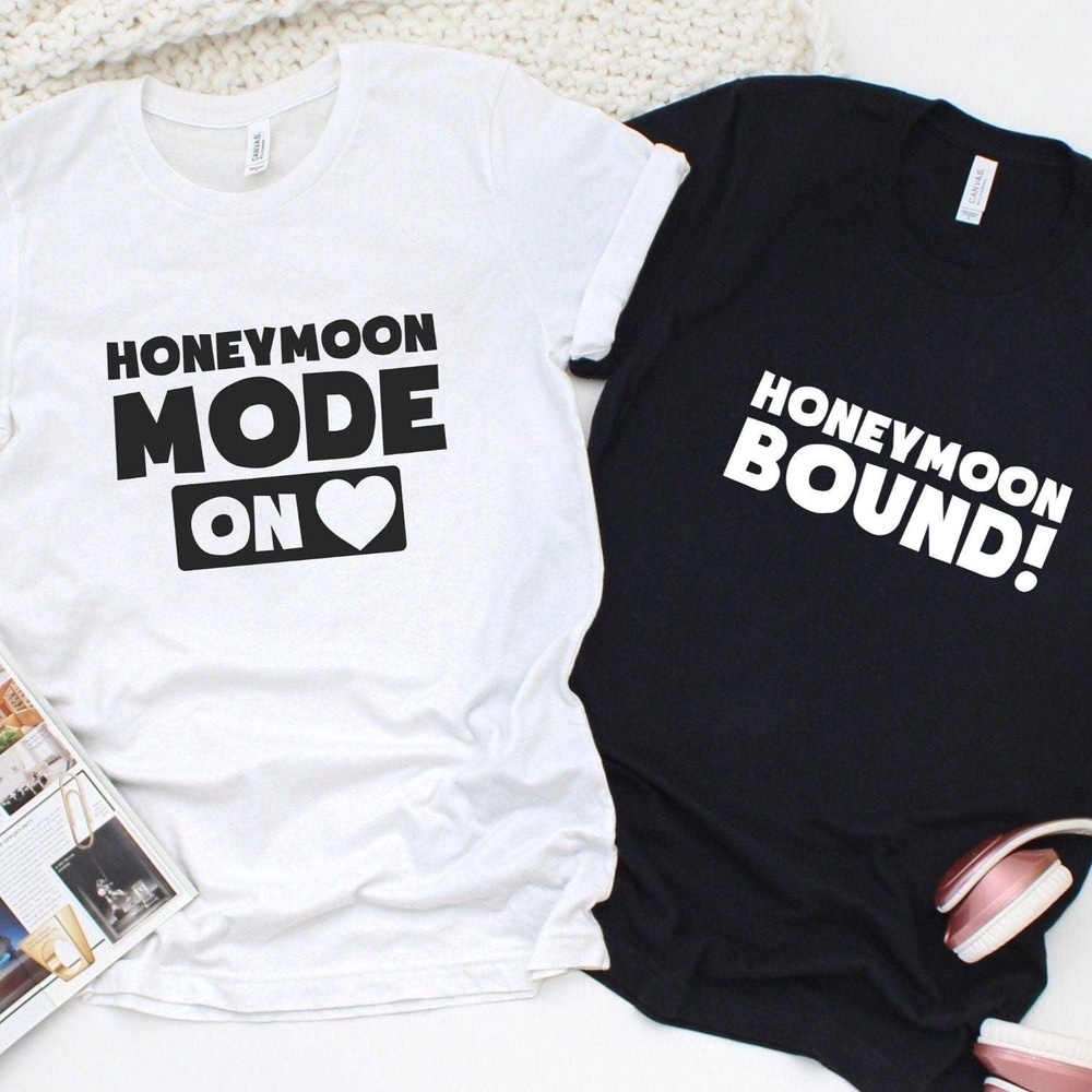 Valentine T-Shirt, Matching Outfits Set, Honeymoon Bound & Honeymoon Mode On Perfect Couples Matching Outfits Set