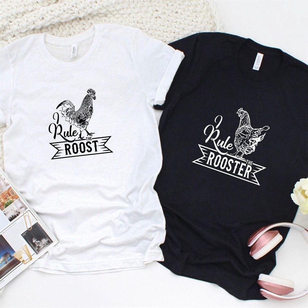 Valentine T-Shirt, Matching Outfits Set, Humorous Matching Outfits Rooster Duo Perfect Couples Gift Adorable Valentine Set