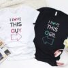 Valentine T-Shirt, Matching Outfits Set, I Love My Wifey And Hubby Themed Complementary Matching Outfits Set