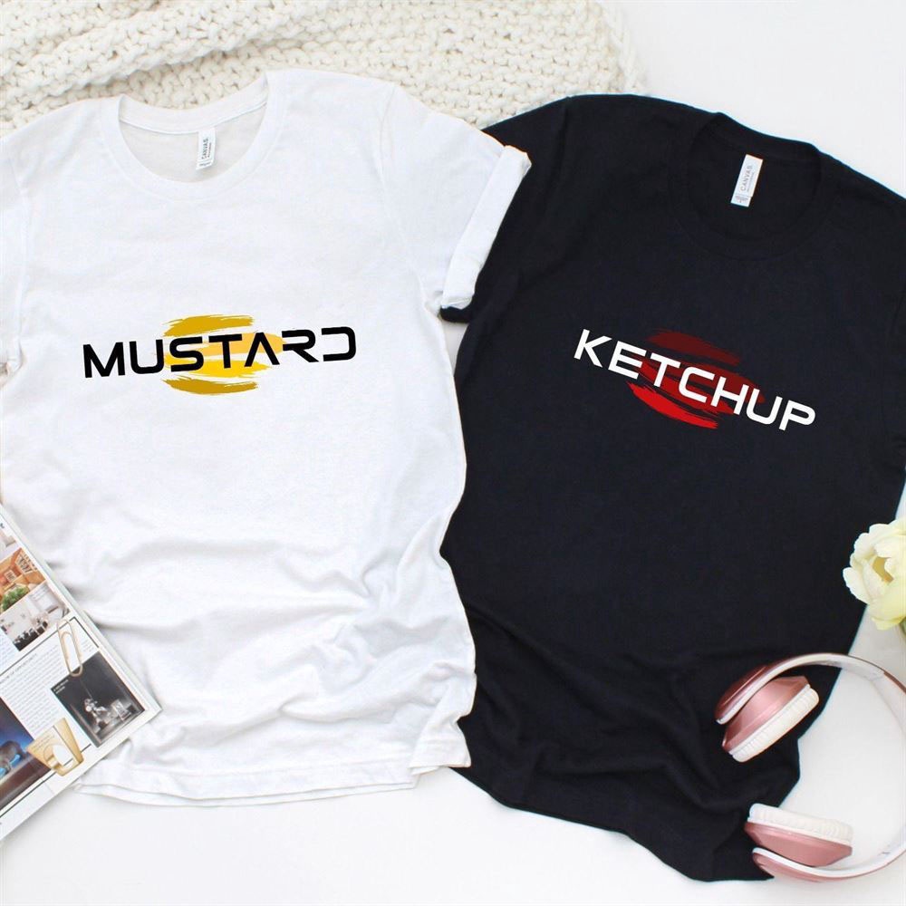 Valentine T-Shirt, Matching Outfits Set, Matching Couple Outfit His & Hers Ketchup & Mustard  Gifts For Couples