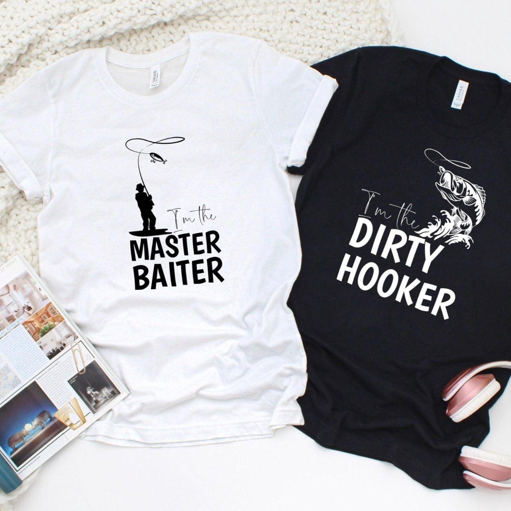 Valentine T-Shirt, Matching Outfits Set, Matching Set Master Baiter & Dirty Hooker Outfits Fun Comfy Duo Collection