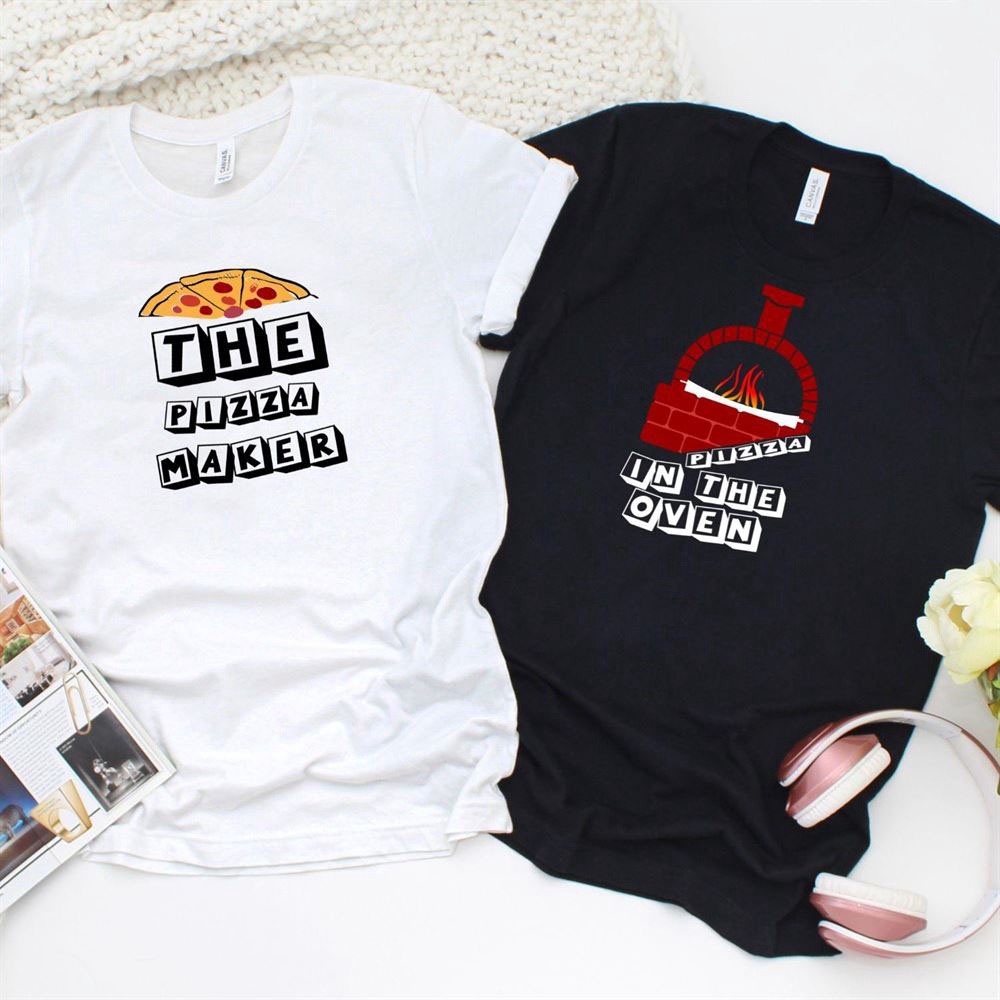 Valentine T-Shirt, Matching Outfits Set, Matching Sets For Pizzeria Loving Couples & Pregnant Announcements Tops & Hoodies