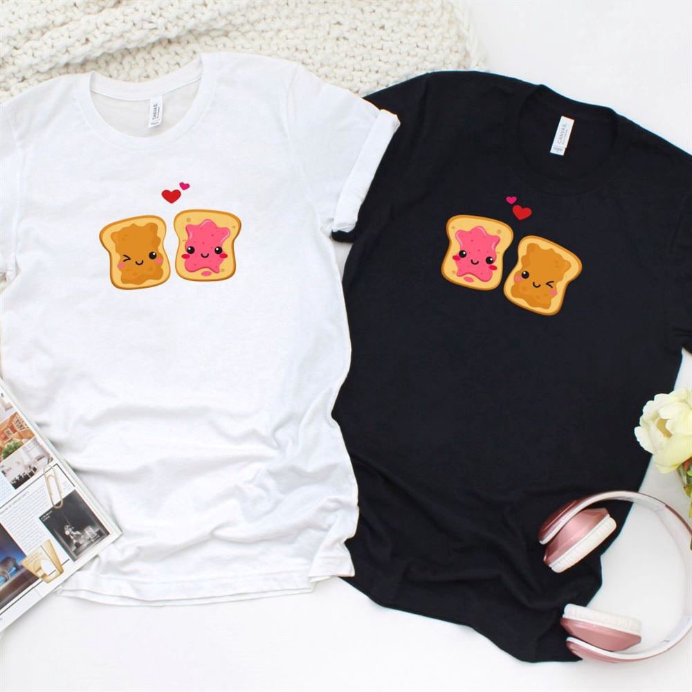 Valentine T-Shirt, Matching Outfits Set, Peanut Butter And Jelly Sandwich Matching Set Foodie Lovers Gift For Valentine