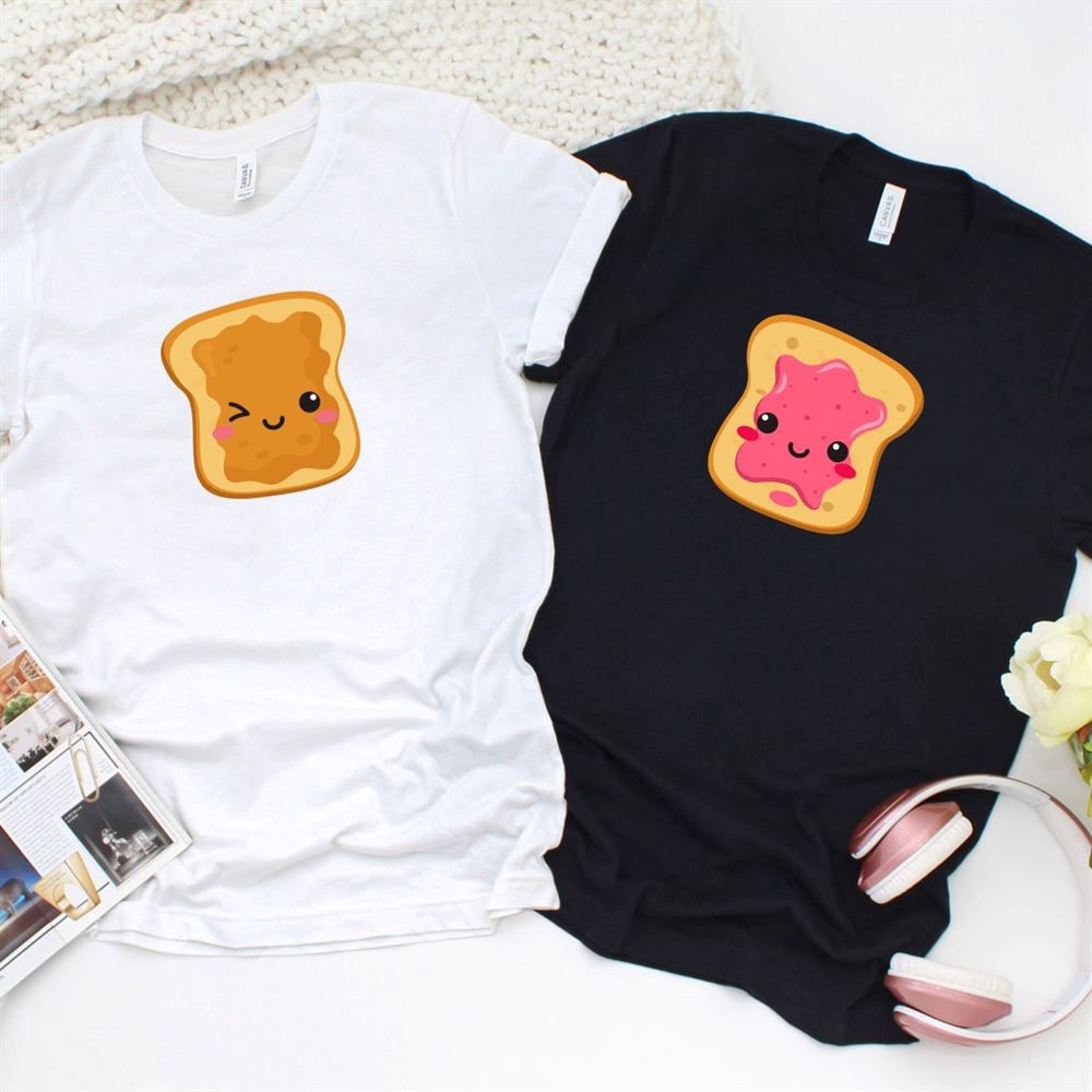 Valentine T-Shirt, Matching Outfits Set, Peanut Butter And Jelly Sandwich Matching Set For Foodie Lovers Perfect Valentines Gift