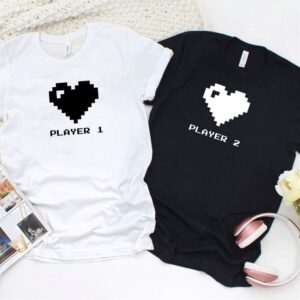 Valentine T-Shirt, Matching Outfits Set, Player 1&hellip;