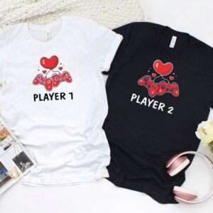 Valentine T-Shirt, Matching Outfits Set, Player 1&hellip;