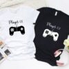 Valentine T-Shirt, Matching Outfits Set, Player 1 And 2 Matching Outfits, Gaming Lovers Set, Geeky Couples Gift, Valentines Day Matching Set Valentine T-Shirt, Matching Outfits Set, Player 1 And 2 Matching Outfits, Gaming Lovers Set, Geeky Couples Gift, Valentines Day Matching Set