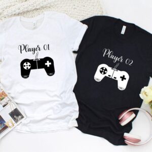 Valentine T-Shirt, Matching Outfits Set, Player 1&hellip;