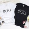 Valentine T-Shirt, Matching Outfits Set, The Boss & The Real Boss Matching Outfits Fun Boss Duo Couples Gifts Set