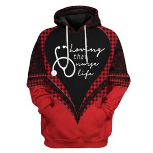 Valentines Day Hoodie, 3D Loving That Love&hellip;
